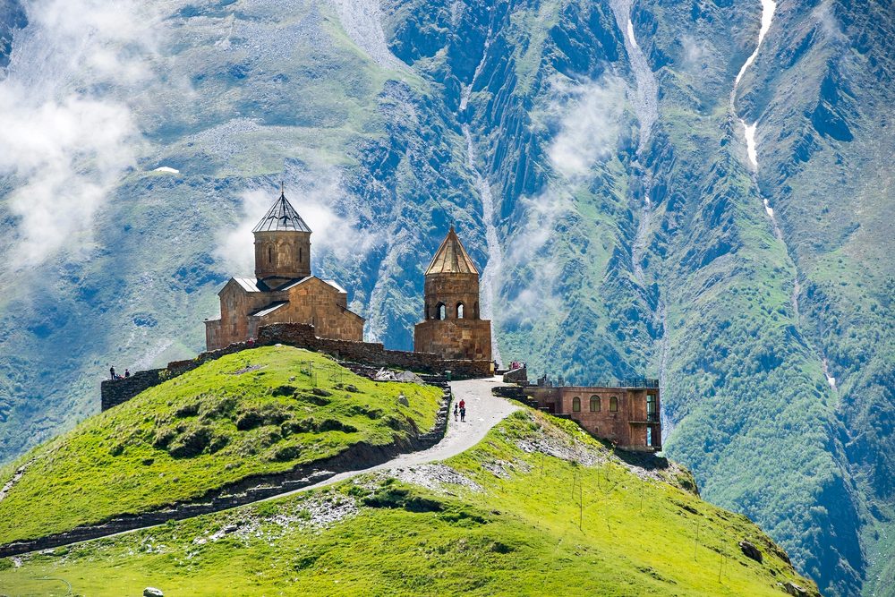 Gergeti Trinity Church and Mount Kazbek